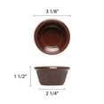 thumbnail image 2 of Excellante Fluted Melamine Ramekin Collection 3 oz., 3-1/8" Fluted Ramekin, Chocolate, Comes in Dozen, 2 of 2