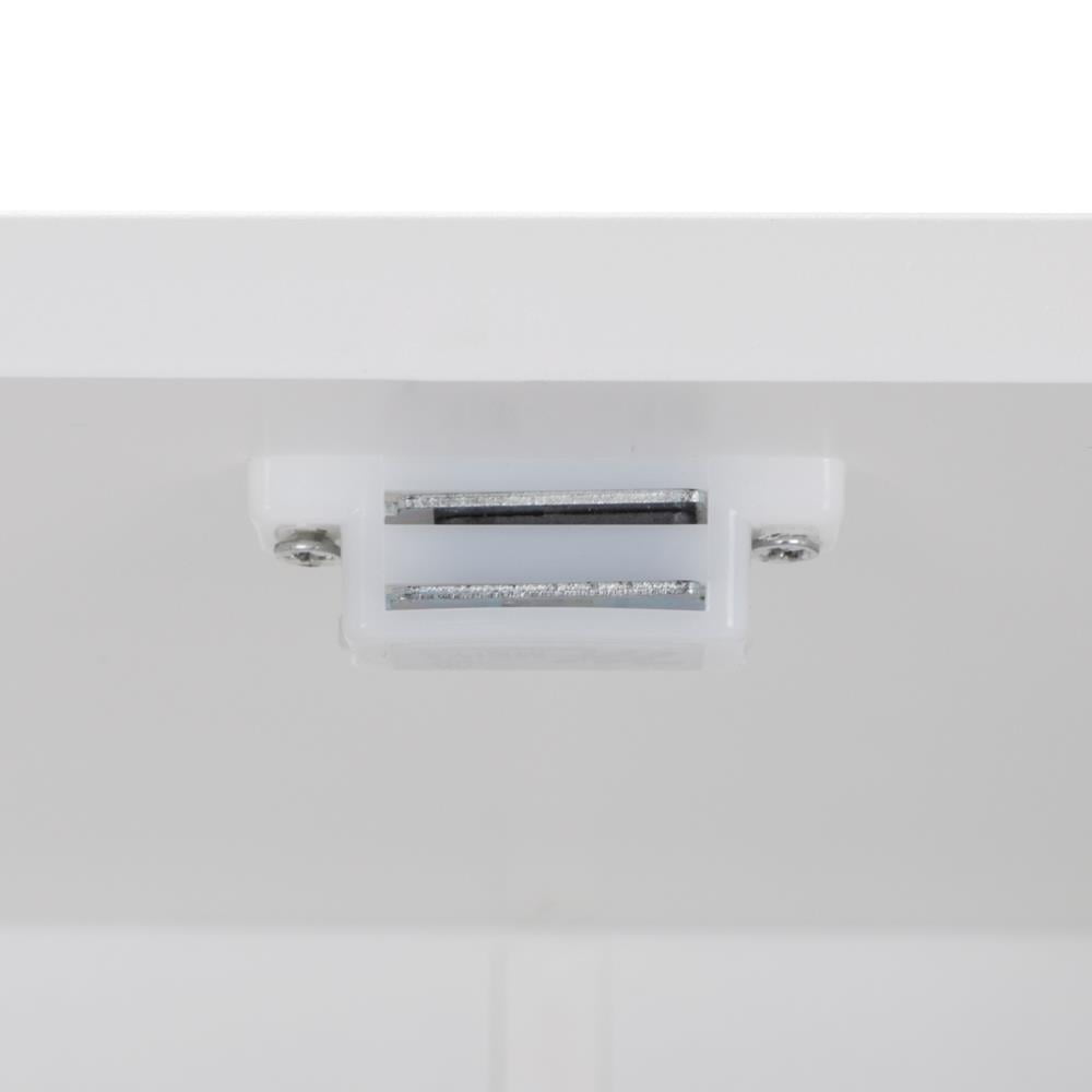 ZENY White Wooden 2 Door Bathroom Cabinet Storage with 3 Shelves Free Standing
