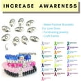 thumbnail image 4 of Awareness Ribbon Beads, Silver Oval Beads for Jewelry Making, DIY Bracelet Supplies, Gift for Beader, 7x10mm, 20 Pcs, 4 of 9