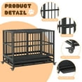 thumbnail image 6 of Large Dog Crate Furniture,Heavy Duty Dog Crate Cage Kennel with Wheels, Heavy Dog Furniture, Indoor Decorative Dog Kennel, Sturdy Metal Construction, 6 of 9