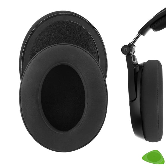 Geekria Comfort Velour Replacement Ear Pads Compatible with Sennheiser HD380, HD380 Pro, PXC350, PC350, PC350 SE, PXE350, HME95, HMEC250 Headphones, Ear Cushions (Black)