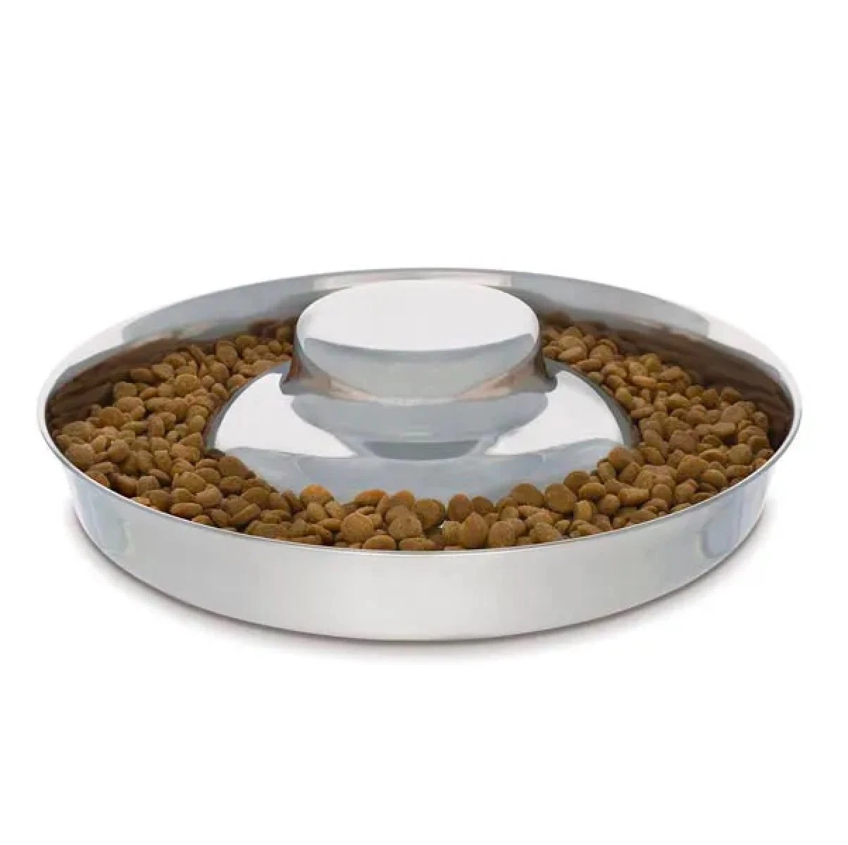 25 Dish Stainless Steel Puppy Dog Cat Slow Feeder Litter Weaning Bowl Bulk Pack (11 Inch - 50 ounce)
