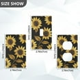 thumbnail image 7 of Yayeee Duplex Wall Plate 1-Gang 4.5"x2.7" Home Receptacle Light Switch Decorative Outlet Cover, Black Sunflower Pattern, 7 of 7