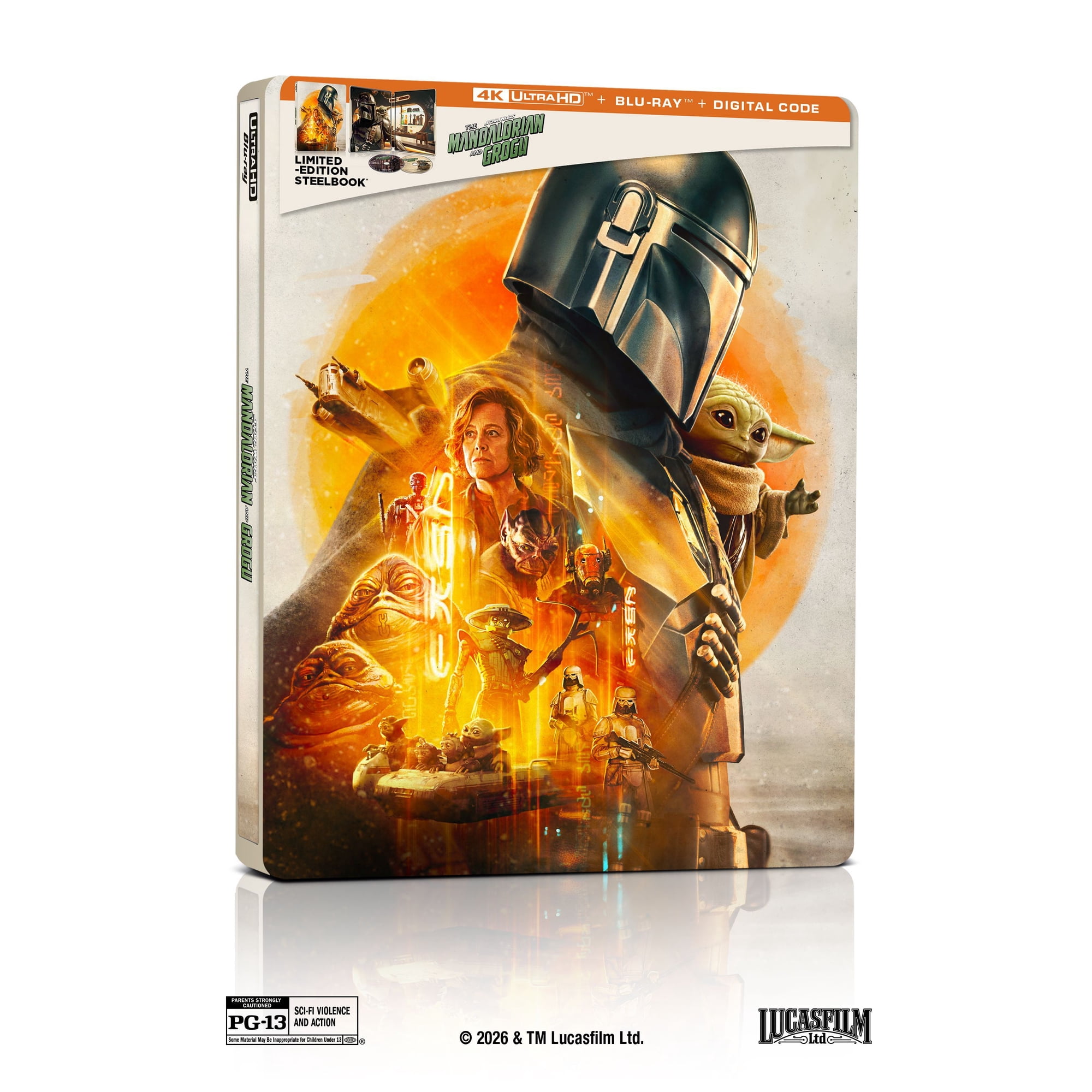 The Mandalorian And Grogu (Steelbook) (4K Ultra HD +Blu-ray + Digital Copy) Lucasfilm, Action & Adventure, Sci-Fi