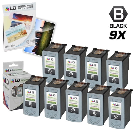 LD Products Remanufactured Ink Cartridge Replacement for PG-40 0615B002 (Black  9-Pack)