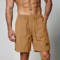 thumbnail image 6 of Cargo Short Pants for Men Plus Size Summer Lightweight Elastic Waist Solid Color Gym Shorts Athletic Outdoor Sport Workout Shorts with Pockets, 6 of 7