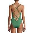 thumbnail image 4 of YMI Womens One-Piece Swimsuit With Smocking and Ring Detail, 4 of 6