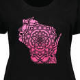 thumbnail image 4 of Inktastic Wisconsin Silhouette Mandala Women's Plus Size T-Shirt, 4 of 5