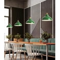 thumbnail image 3 of Vintage Green Metal Iron Pendant Lighting for Kitchen Island, Retro Industrial Style Pendant Light Fixture, American Rustic Farmhouse Pendant Lamp, Simple Pendant Light for Shop Over Table, 3 of 7