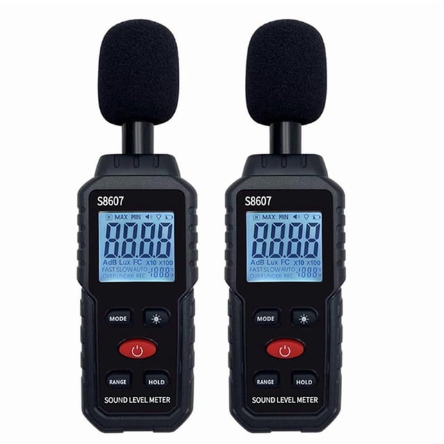2X Medidor de de Sonido Digital MedicióN de Ruido 30-130DB Detector de Decibelios DB Probador de Audio Herramienta de DiagnóStico Metro