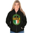 thumbnail image 4 of St Patricks Day Eire Ireland Flag Unisex Fleece Graphic Zip Up Hoodie Brisco Brands 5X, 4 of 5