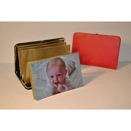 - Budd Leather Lizard Grain Accessory Leather Frame Photo Case