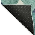 thumbnail image 7 of HomeRoots 676444 8 x 10 ft. Teal Navy Blue & Ivory Southwestern Washable Machine Made Rectangle Area Rug with UV Protection, 7 of 7