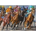 thumbnail image 2 of Mchezo 1000 Piece Jigsaw Puzzle: "Into the First Turn" Horse Racing Themed Kentucky Puzzle, 2 of 5