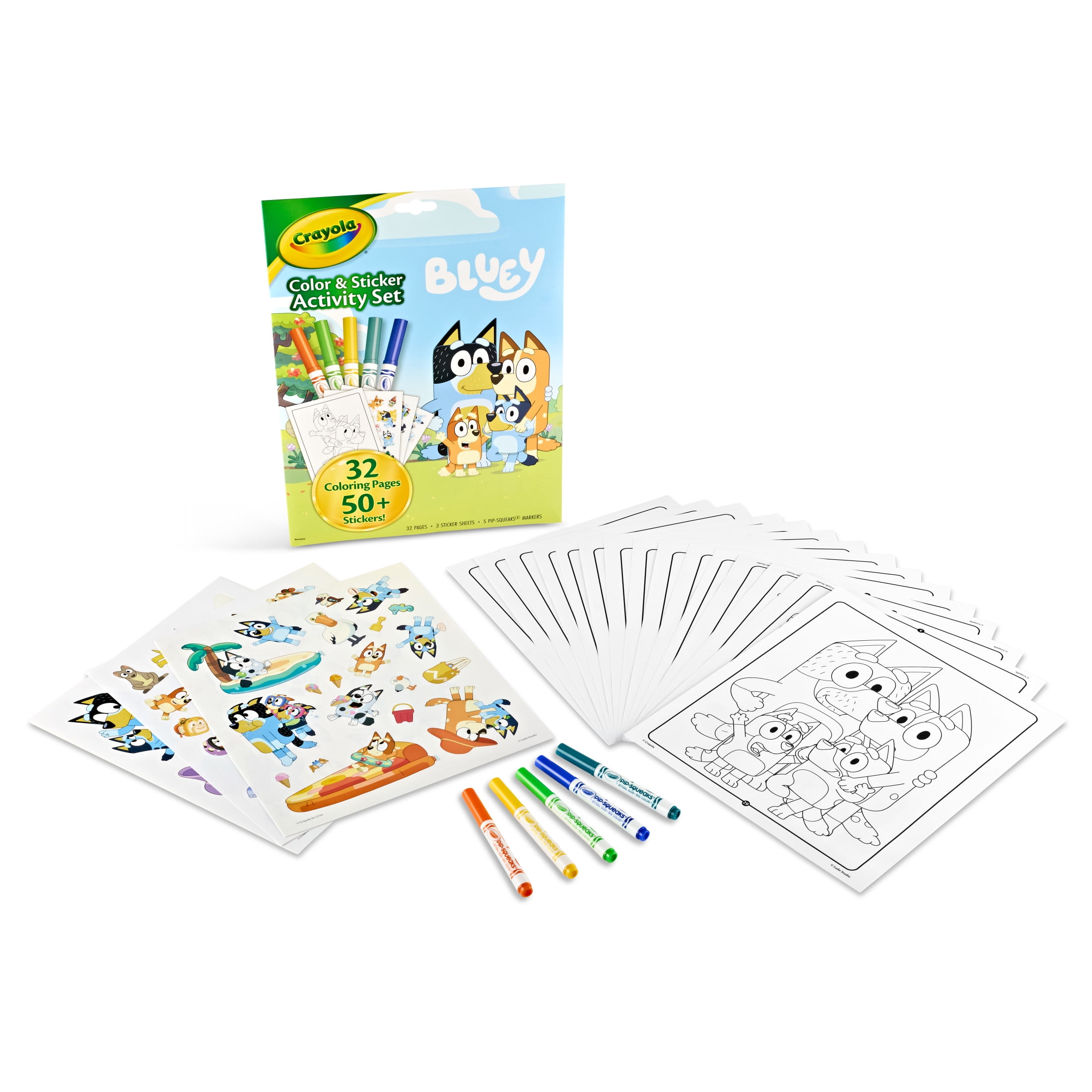 Crayola Bluey Carry Along Color & Sticker Activity Set with