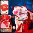 thumbnail image 1 of kurtrusly New Year's Red Envelope Bag, Children's Cartoon, Personalized and Creative Big Ear Rabbit Red Envelope, 1 of 1