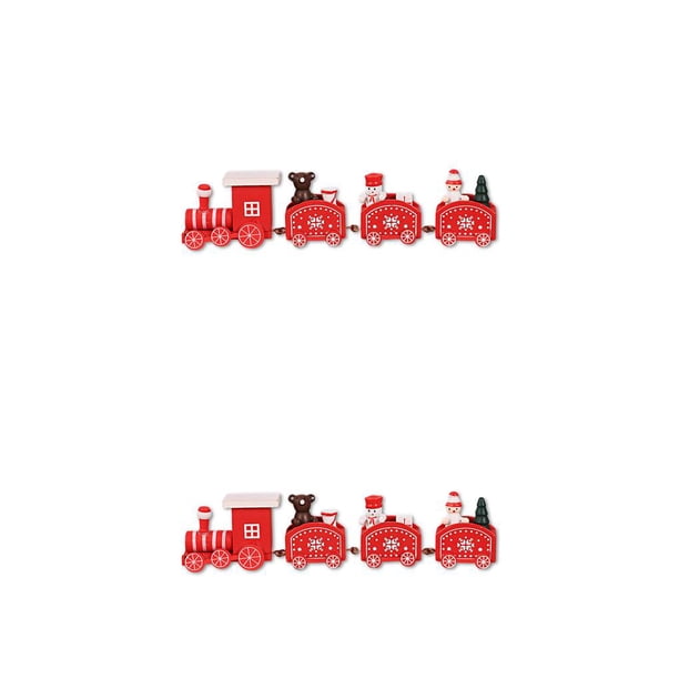 Billuyoard Navidad tren decoración granja coches camión juguete clásico festival miniatura ornamento Año Nuevo regalo para niño rojo 1 Rojo 1 2piezas Billuyoard CBP159587