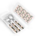 thumbnail image 4 of Rateoe Rose Flowers for Stainless Steel Kids Silverware Set - Child and Toddler Safe Flatware - Children's Knife, Fork And Spoon Set, 4 of 8
