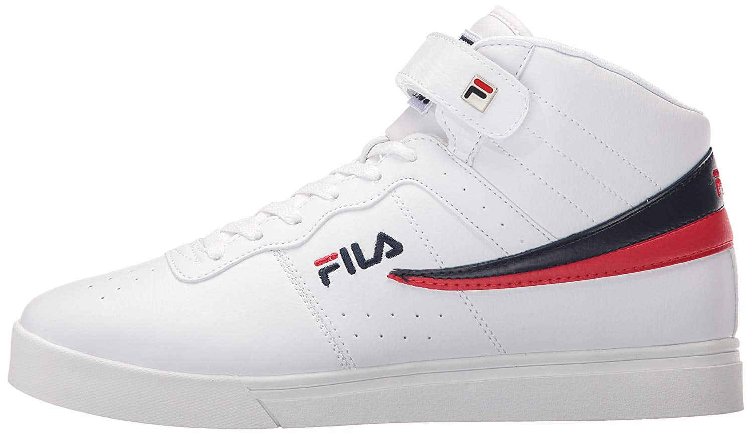 Fila Mens Vulc 13 Mid Plus Hi Top Sneakers Velcro Closure 1SC60526-150 White - Walmart.com