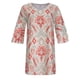 thumbnail image 4 of Moda Mujer Verano Casual Cuello en V Estampado 3/4 Manga Pliegue Mini Vestido Fridja  yut3271, 4 of 8