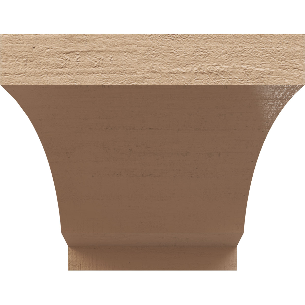 9"W x 18"D x 9"H Wide Moab Rough Cedar Woodgrain TimberThane Corbel, Primed Tan
