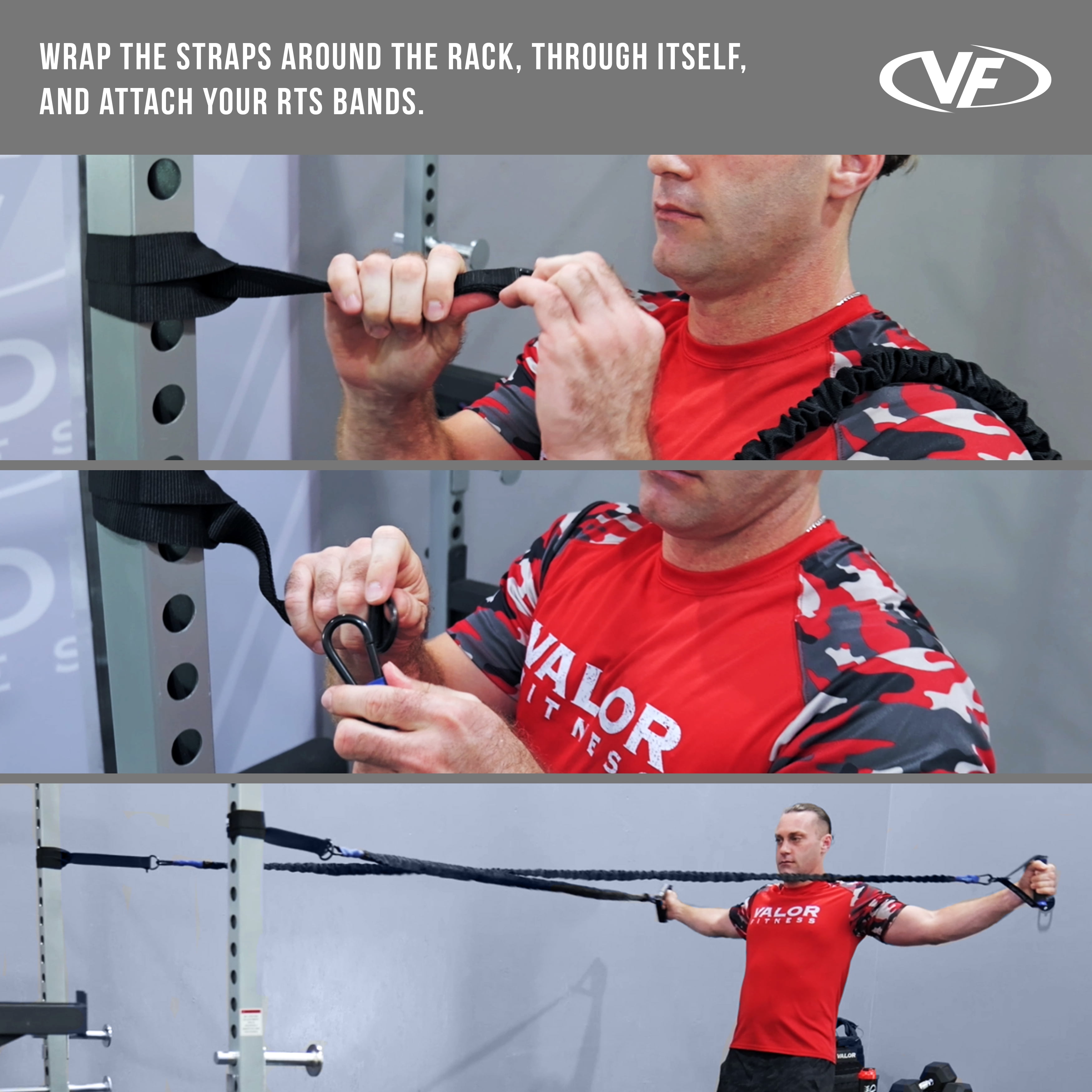 Valor Fitness Resistance Bands – Includes 5 Sets of Bands Included - 5 - 25 lbs.– Carabiners Attached - 2 Grip Handles Per Set, 2 Rack Straps, Bag - Mobility Exercise