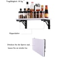 thumbnail image 4 of Klappkonsole, 2 Stück Schwerlast-Klapptisch Wandklappregalhalterungen Belastbarkeit 50 kg, für platzsparende Heimküche Klapptisch Wandmontage Schwarz, 4 of 6
