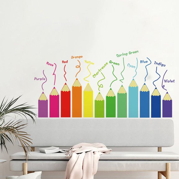 Color Wall Decals Kids Room,Nursery Wall Stickers,Large Kids Educational Wall Corner Decor Stickers for Kidsroom, Daycare,Nursery,Bedroom,Classroom,Playroom,Living Room.
