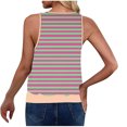 thumbnail image 5 of Xihbxyly Tops for Women Sexy Casual Summer Striped Print V-Neck Tank Tops Comfy Loose Fit Sleeveless Standard Straps Summer Shirts, 5 of 5