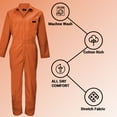 thumbnail image 5 of ACTIVE UNIFORMS Overall Workwear Men Long Sleeve Coveralls (Orange, Medium Tall), 5 of 7