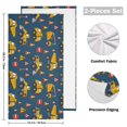 thumbnail image 2 of 2-Piece Polyester cotton Towel Set Absorbent Truck and Roadblock Yellow Hand Towel Bath Towel Soft and Comfortable Machine Wash 28.3x14.4, 2 of 7