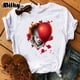 thumbnail image 2 of Camiseta personalizada de película de payaso de terror para mujer, ropa con estampado de Stephen King, Pennywise, Tops para mujer 2024, 2 of 5