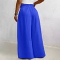 thumbnail image 5 of CQONEPT Womens Scrub Pants Elastic High Waist Straight Leg Lounge Trousers with Pockets Casual Baggy Work Uniform Pant Blue 3XL, 5 of 6