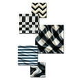thumbnail image 3 of Designart "Motion Of Monochromatic Chevron I" Chevron Wall Art Set Of 5 - White Glam Living Room Metal Art Set, 3 of 6