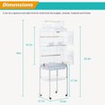 thumbnail image 7 of BestPet 64" Large Rolling Metal Bird Cage with Open Top, White, 7 of 7