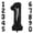 Black 1, variant on NCQ 40 Inch Black 25 Number Balloons Giant Jumbo Huge 25 or 52 Foil Mylar Helium Number Digital Balloons Black Birthday Mylar Digital Balloons 25 Birthday Party 25th Anniversary Events Party