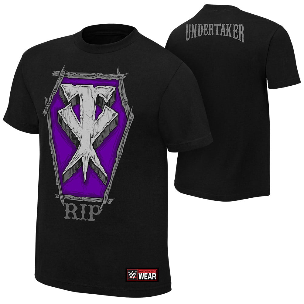 Wwe Official Wwe Authentic The Undertaker Rip T Shirt Black Purple Small Walmart Com Walmart Com
