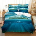 thumbnail image 1 of 2Pcs/3Pcs Couverture de Couette + Pillowcase 3D Sous-Marine Impression Numérique Literie Ensemble Style: YF110 Spécification: Complet, 1 of 7