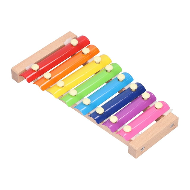 Educational Beech Xylophone for Kids Ages 3+: 8-Note Musical Toy with Safe Rounded Edges, Music Score & 2 Mallets – Stimulate Creativity, Hand-Eye Coordination & Emotional Development in Preschool