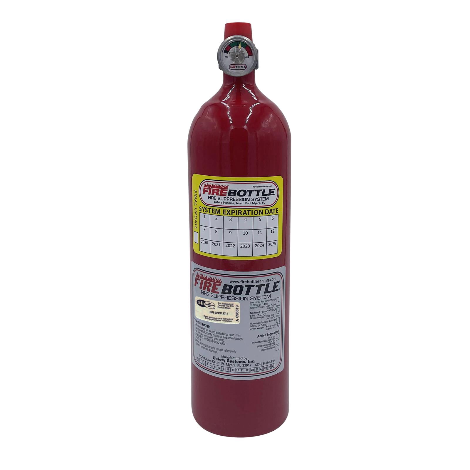 Fire Bottle BRC-500-1 Fire Suppression System, 5 Lbs.