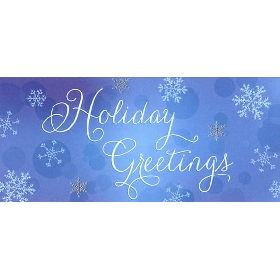 Designer Greetings Holiday Greetings Snowflakes Money Holder Christmas Money & Gift Card Holder (1 card/1 envelope)