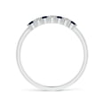 thumbnail image 2 of ANGARA Natural Half Eternity Seven Stone Sapphire and Diamond Wedding Ring in 14K White Gold for Women (Size-2mm) | September Birthstone, Anniversary, Jewelry Gift for Women | Natural Sapphire Ring, 2 of 9