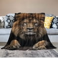thumbnail image 2 of ARISTURING Lion Throw Blankets for Adults Men Girls Boys Winter Couch Bed Soft Cozy Warm Lightweight Flannel Travel Lap Blanket, 2 of 6
