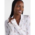 thumbnail image 4 of Joyspun Women’s Dreamy Soft Collection Notch Collar Long Sleeve Pajama Set, Sizes XS to 3X, 4 of 5
