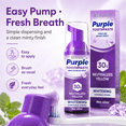 thumbnail image 6 of Purple Teeth Whitening Toothpaste, Neutralize Yellow Tones, Mint Fresh, 60 ml, 6 of 9