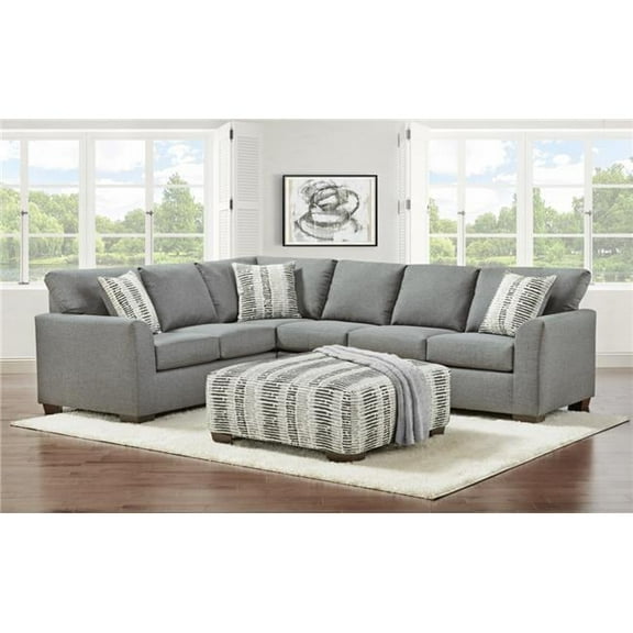 Neo Living NL702-GRAY-SEC Evelyn Corner Sectional, Gray