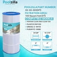 thumbnail image 2 of Poolzilla 1 Pack Pool Filter Replacement Cartridge for Pentair CC100, CCRP100, PAP100, PAP100-4, Unicel C-9410, R173215, Filbur FC-0686, 59054200, 160316, 160354, SP100 Predator 100, 100 sq.ft, 2 of 7