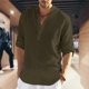 thumbnail image 5 of Men's Linen Loose Fitting T-shirt Casual Plus Size Long Sleeved Shirt For Spring And Summer, 5 of 5