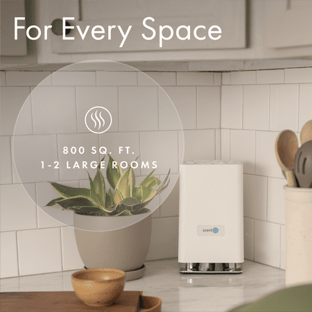 ScentAir Whisper HOME Diffuser – Sleek Ultra-Quiet System for Home, Adjustable Scent Settings, White