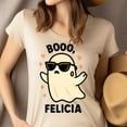 thumbnail image 4 of Booo Felicia Shirt | Funny Ghost Graphic Tee | Unisex Casual T-Shirt, Dark Heather, Size 3XL, 4 of 6